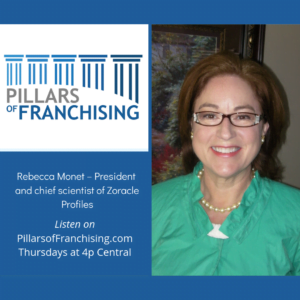 Pillars of Franchising - Rebecca Monet - profiling franchisee success - Zorakle Profiles - Women in Franchising August 2020
